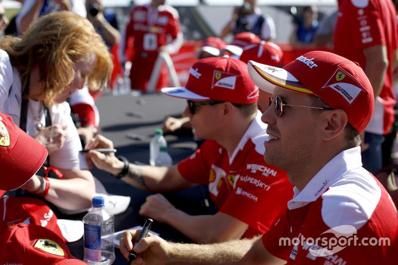 Kimi Raikkonen, Ferrari y Sebastian Vettel, Ferrari