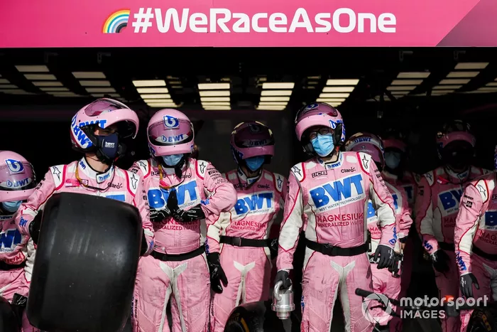 Racing Point práctica pit stop 