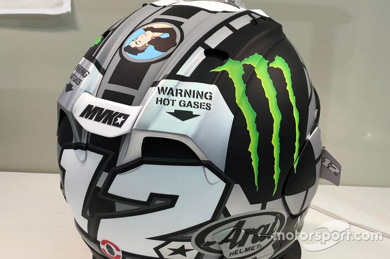 Il casco di Maverick Vinales, Yamaha Factory Racing