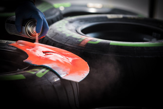 Pirelli tyres are marked