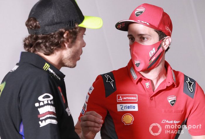 Valentino Rossi, Yamaha Factory Racing,  Andrea Dovizioso, Ducati Team