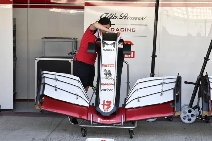 Alerón delantero del Alfa Romeo Racing C41