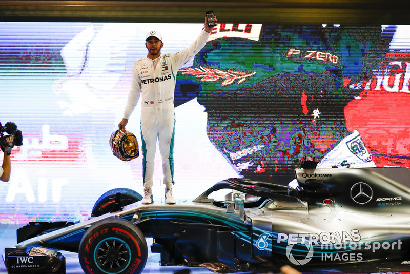 Ganador Lewis Hamilton, Mercedes AMG F1 celebra