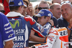 Ganador, Dani Pedrosa, Repsol Honda Team, tercero Jorge Lorenzo, Yamaha Factory Racing