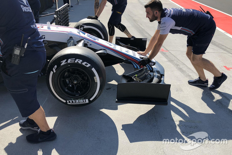 El alerón delantero del Williams FW41