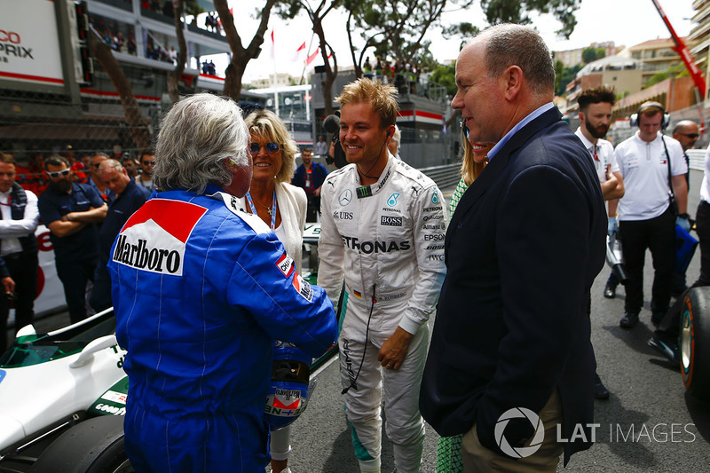 Keke e Nico Rosberg con il Principe Alberto di Monaco