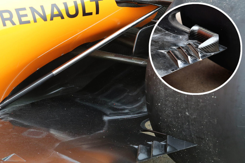 Comparaison des planchers de la McLaren MCL33