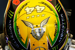 Le casque Lewis Hamilton, Mercedes AMG F1, fêtant son quatrième titre de Champion du monde
