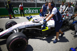 Lance Stroll, Williams Racing, on the grid