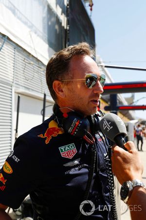 Christian Horner, Team Principal, Red Bull Racing, is interviewed by Channel 4
