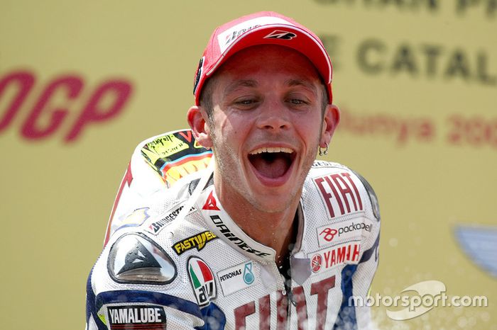 Podio: ganador Valentino Rossi, Yamaha Factory Racing