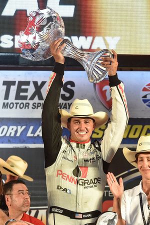 Ganador de la carrera Graham Rahal, Rahal Letterman Lanigan Racing Honda