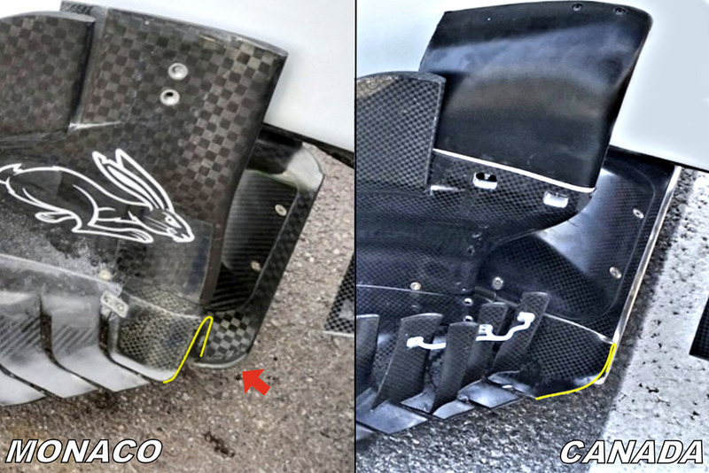 Haas F1 Team VF-18 , padlólemez & bargeboard
