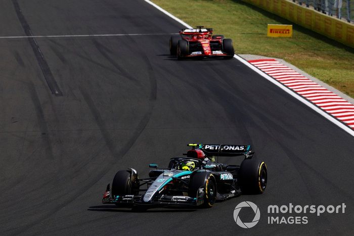 Lewis Hamilton, Mercedes F1 W15, Charles Leclerc, Ferrari SF-24