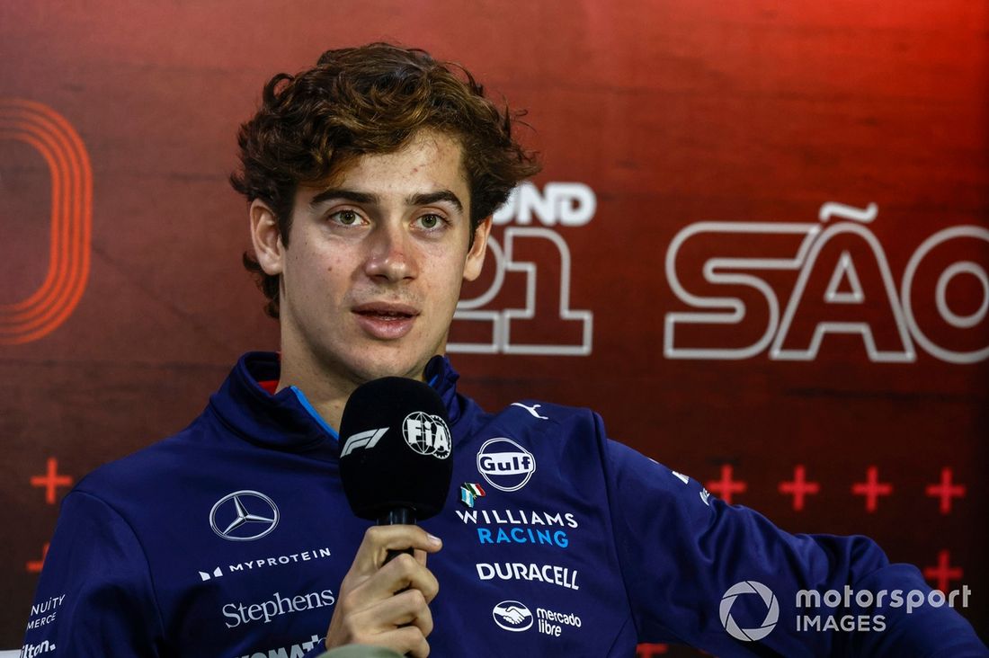 Franco Colapinto, Williams Racing, en la rueda de prensa 