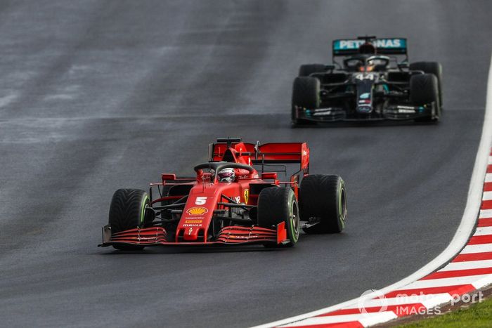 Sebastian Vettel, Ferrari SF1000, Lewis Hamilton, Mercedes F1 W11