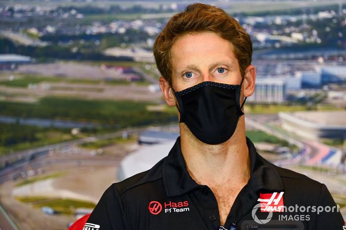 Romain Grosjean, Haas F1 en la conferencia de prensa