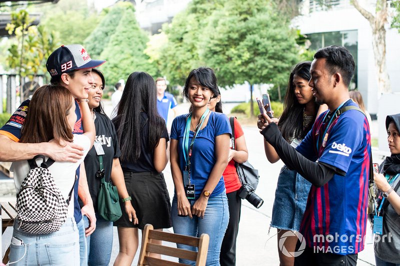 Marc Marquez, Repsol Honda Team with fans