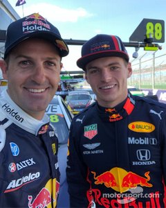 Jamie Whincup, Triple Eight Race Engineering Holden, Max Verstappen, Red Bull Racing
