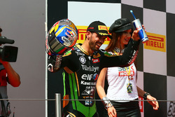 Podium : le vainqueur Kenan Sofuoglu, Kawasaki Puccetti Racing