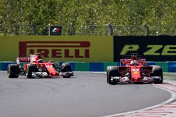 Sebastian Vettel, Ferrari SF70-H y Kimi Raikkonen, Ferrari SF70-H