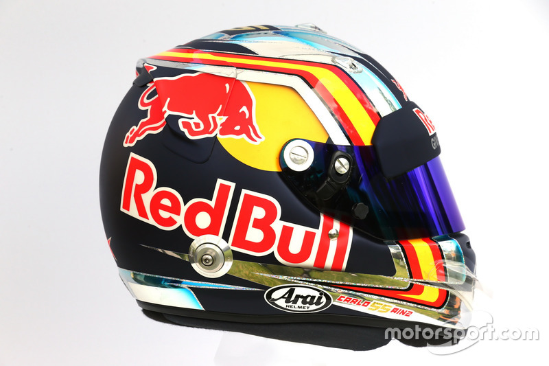 Le casque de Carlos Sainz Jr., Scuderia Toro Rosso STR12