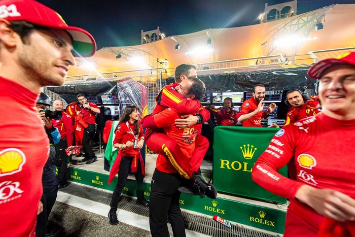 Празднование членов команды Ferrari AF Corse