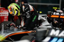 Sergio Pérez, Sahara Force India F1 VJM09 en parc ferme