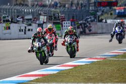 Jonathan Rea, Kawasaki Racing Team, Chaz Davies, Aruba.it Racing - Ducati Team y Tom Sykes, Kawasaki
