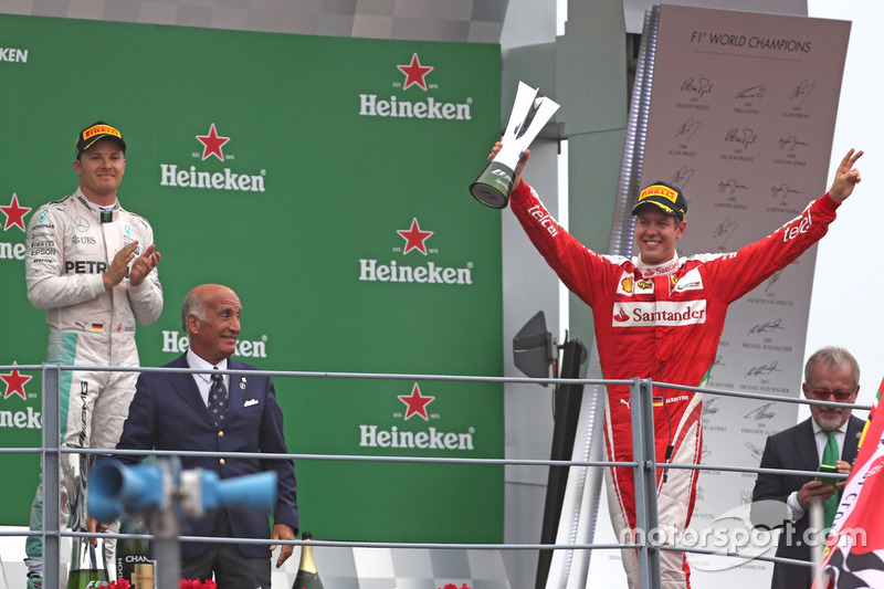 Podium: Sebastian Vettel, Scuderia Ferrari