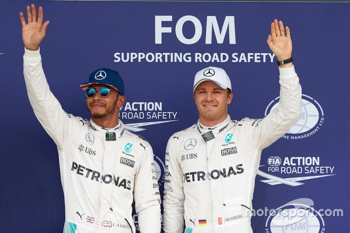 Lewis Hamilton, Mercedes AMG F1 y Nico Rosberg, Mercedes AMG F1