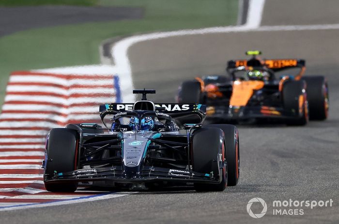 Lando Norris, McLaren, George Russell, Mercedes