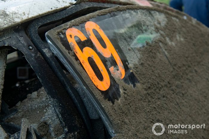 Kalle Rovanperä, Jonne Halttunen, Toyota Gazoo Racing WRT Toyota GR Yaris Rally1 tras el accidente