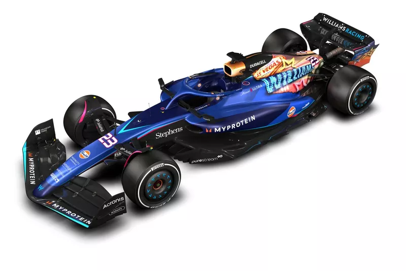 La livrée de la Williams FW45 pour le GP de Las Vegas