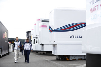 Sergey Sirotkin, Williams Racing, walks in the paddock