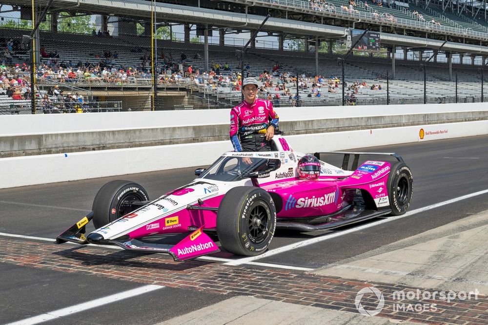 Helio Castroneves, Meyer Shank Racing Honda foto de calificación