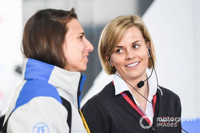 Susie Wolff, Team Principal, Venturi Formula E, Simona de Silvestro, ABB Ambassador