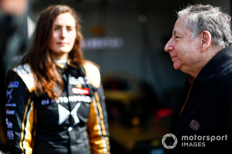Jean Todt y Tatiana Calderon, DS TECHEETAH