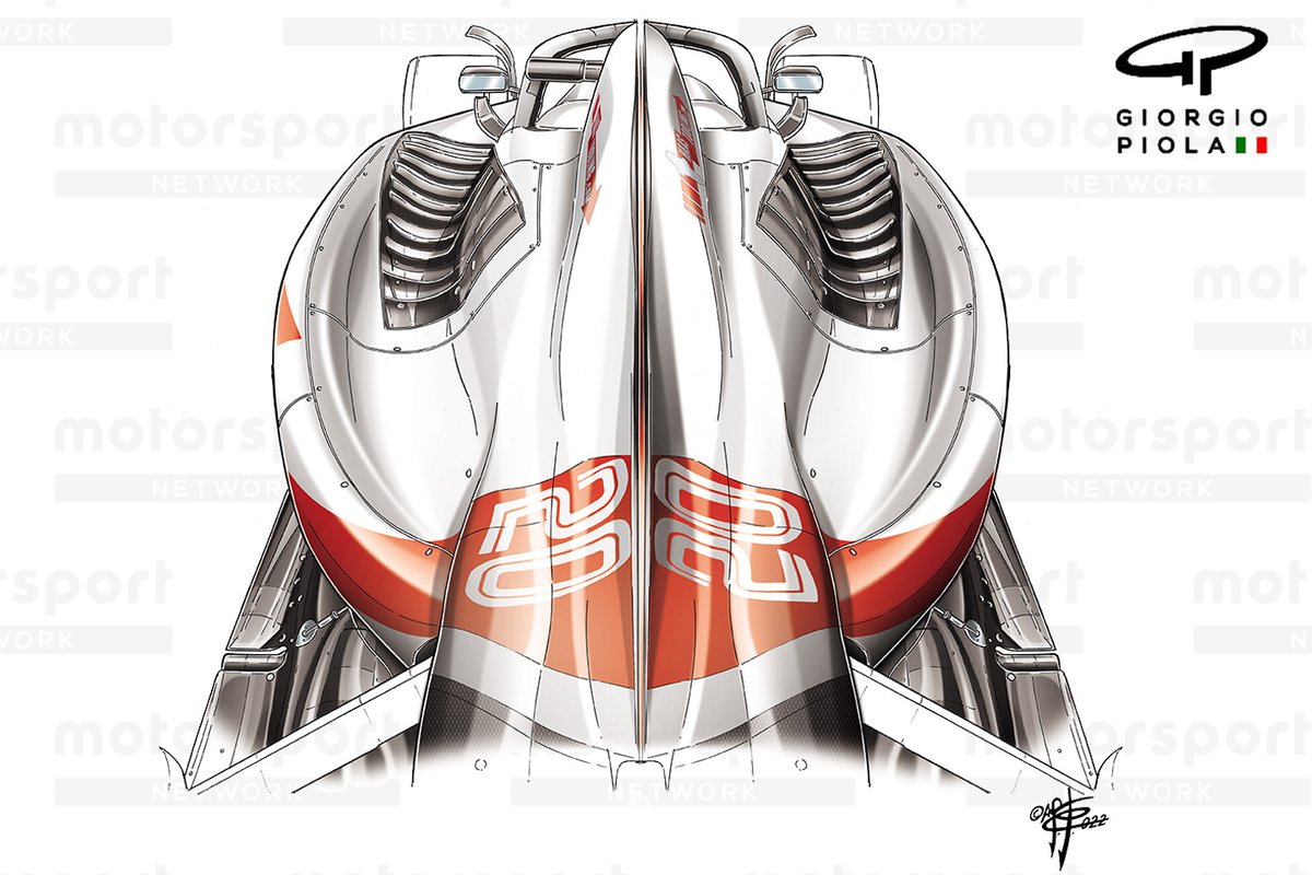 Pontones del Haas VF-22 en el Gran Premio de Hungría