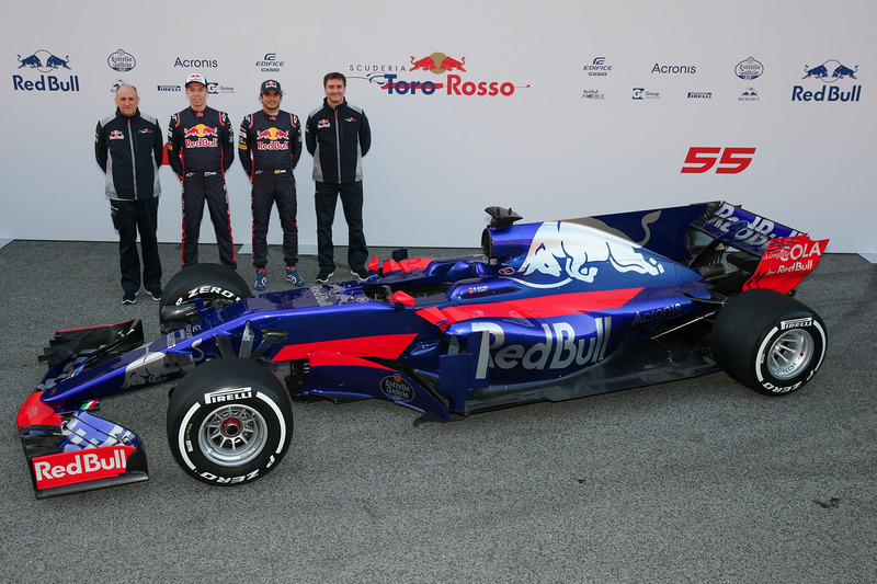 Franz Tost, Team Principal Scuderia Toro Rosso, Daniil Kvyat, Carlos Sainz Jr., Scuderia Toro Rosso STR12, James Key, directeur technique Scuderia Toro Rosso