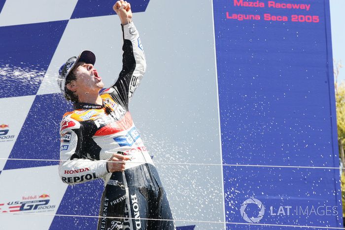 Nicky Hayden, Repsol Honda Team, festejan el podio