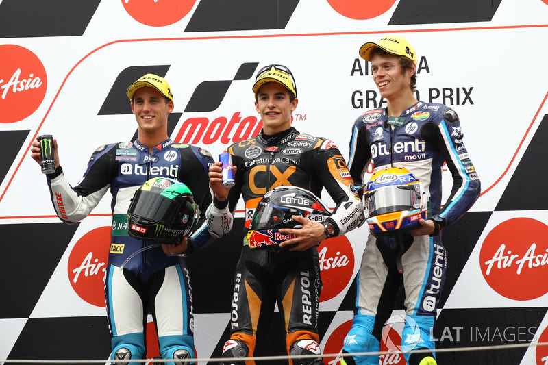 Podium: 1. Marc Marquez, 2. Pol Espargaro, 3. Tito Rabat