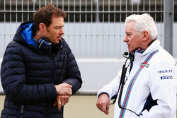 Alex Wurz, Williams coach en voorzitter GPDA met Pat Symonds, Williams Chief Technical Officer