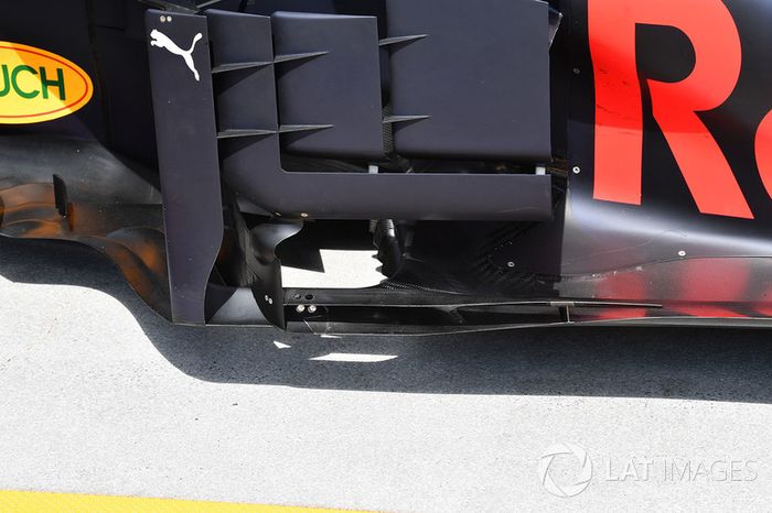 Detalle del bargeboard del RB14 de Red Bull