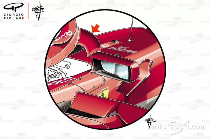 Ferrari SF71H spiegels Monaco GP