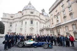 Group photo with Pope Francis, Alejandro Agag, CEO, Formula E