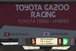 #5 Toyota Racing Toyota TS050 Hybrid: Anthony Davidson, Sébastien Buemi, Kazuki Nakajima