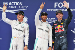 Polesitter Lewis Hamilton, Mercedes AMG F1 Team, 2. Platz Nico Rosberg, Mercedes AMG F1 Team, 3. Pla