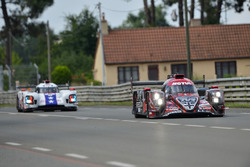 #1 Rebellion Racing Rebellion R-13: Andre Lotterer, Neel Jani, Bruno Senna, #10 Dragonspeed BR Engineering BR1: Henrik Hedman, Ben Hanley, Renger Van der Zande