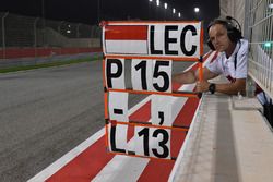 Pitbord voor Charles Leclerc, Sauber C37